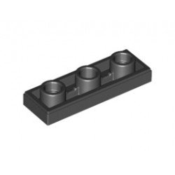 Плоска плочка 1X3 инверсна с отвор 3.2: {черен}