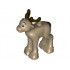 Reindeer, Fawn with Dark Brown Antlers and Tail Pattern: {пясъчно жълт}