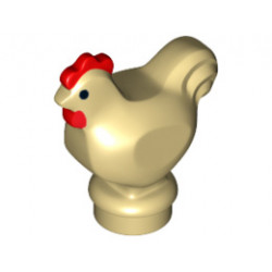 Chicken with Black Eyes and Red Comb and Wattle Pattern: {тухлено жълт}