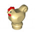 Chicken with Black Eyes and Red Comb and Wattle Pattern: {тухлено жълт}