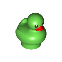 Мини играчка пате No. 3: {ярко зелен}