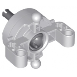 Technic, Steering Axle with 2 Pin Holes, 2 Axle Holes and 2 Ball Joint Arms with Dark Bluish Gray Wheel Hub (46490 / 92909): {умерено каменно сив}