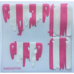 Plastic Sails, Ragged with Pink and White Stripes Pattern, Sheet of 4: {неопределен}