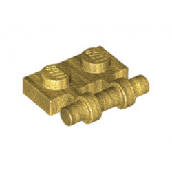 Плочка 1X2 с вал: {топло златист}