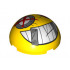 Cylinder Hemisphere 4 x 4 with Junkertown Eyes and Smile Pattern: {ярко жълт}