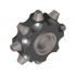 Minifigure, Gear Wheel RIP-Tire with Black Pattern: {тъмно каменно сив}