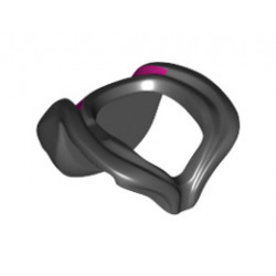 Minifigure, Hood Folded Down with Magenta Lining Pattern : {черен}