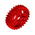 Technic, Gear 28 Tooth Double Bevel with Pin Hole: {ярко червен}