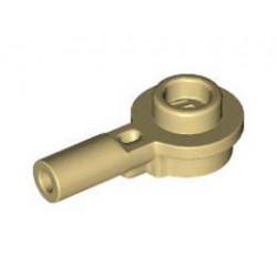 Кръгла плочка 1X1 с хоризонтален вал 3.2 mm: {тухлено жълт}