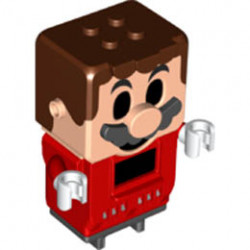 Mario Figure Base with 4 Top Studs and LCD Screens for Eyes and Chest: {неопределен}