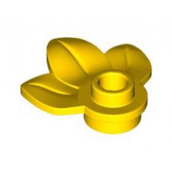 Растение с плочка 1х1 и 3 листа: {ярко жълт}