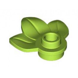 Растение с плочка 1х1 и 3 листа: {ярко жълто-зелен}