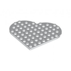 Plate, Round 9 x 9 Heart: {бял}