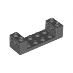 Колесен носач 2X6X1 1/3 с кръстат отвор: {тъмно каменно сив}