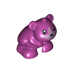 Hamster / Mouse, Friends / Elves with Black Eyes, Nose and Mouth and Metallic Pink Muzzle Pattern: {ярко червеникаво-виолетов}