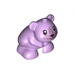 Hamster / Mouse, Friends / Elves with Black Eyes, Nose and Mouth and Metallic Pink Muzzle Pattern: {лавандулов}