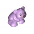Hamster / Mouse, Friends / Elves with Black Eyes, Nose and Mouth and Metallic Pink Muzzle Pattern: {лавандулов}