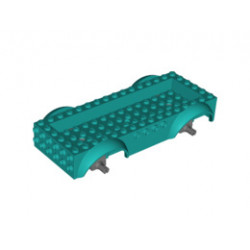 Vehicle, Base 8 x 16 x 2 1/2 with Mudguards and 14 x 4 Recessed Center with 3 Holes: {ярко синьо-зелен}