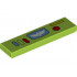 Tile 1 x 4 with Control Panel with Buttons, Star Command Logo, Red Dot and Yellow Rectangle Pattern: {ярко жълто-зелен}