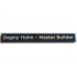 Tile 1 x 8 with White Dagny Holm - Master Builder Pattern: {черен}