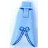 Mini Doll Hips and Skirt Full Length with Metallic Light Blue Bow and Silver Sparkles with Light Aqua Insert Pattern - Thick Hinge: {светло кралско син}