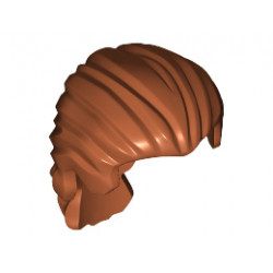 Minifigure, Hair Swept Back with Short Ponytail : {тъмно оранжев}