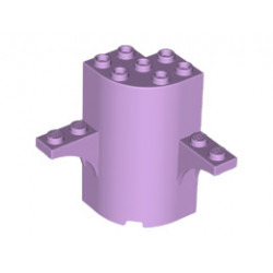 Стенен елемент 3X3X5, с арка, 1X4 цилиндър: {лавандулов}