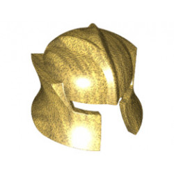 Minifigure, Headgear Helmet Castle with Cheek Protection Angled: {топло златист}