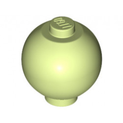 Brick, Round 2 x 2 Sphere with Stud / Robot Body: {пролетно жълто-зелен}