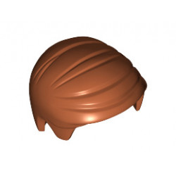 Minifigure, Hair Short Combed Sideways Part Left : {тъмно оранжев}