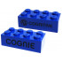 Brick 2 x 4 with Black 'COGNITIVE' and 'COGNIE' Pattern on Opposite Sides (Play Day 2019): {ярко син}
