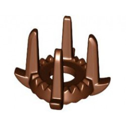 Minifigure, Headgear Crown with 4 Tall Spikes : {червеникаво-кафяв}