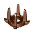 Minifigure, Headgear Crown with 4 Tall Spikes : {червеникаво-кафяв}