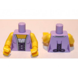 Torso Female Corset, White Blouse and Lace Up Back Pattern (BAM) / Yellow Arms / Yellow Hands: {лавандулов}