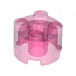 Тухличка Кръгла 2X2: {прозрачен умерено червеникаво виолетов}