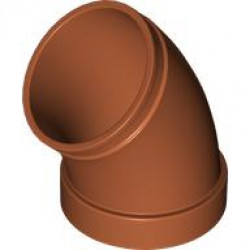 TUBE, CURVED 45 DEG.: {тъмно оранжев}