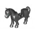 Horse with 2 x 2 Cutout, Dark Turquoise Eyes, Dark Bluish Gray Eyebrows and White Blaze Pattern: {черен}