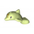 Dolphin Baby, Friends, Jumping with Black Eyes and Gold Spots Pattern: {пролетно жълто-зелен}