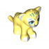 Lion / Tiger, Friends / Elves, Cub with Dark Azure Eyes, White Nose, White Paws and Metal Blue Stripes Pattern: {студено жълт}