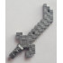 Minifigure, Weapon Cutlass Pixelated (Minecraft): {сребърно метален}