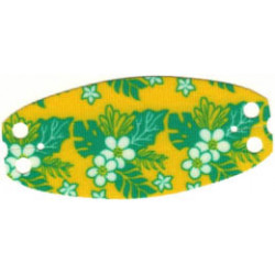 Cloth Hammock Oval 10 x 5 with Flowers and Leaves on Yellow Background Pattern: {бял}