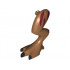 Dinosaur Leg Large (Rear) Gallimimus Left with Pin, Black Claws and Dark Brown Stripes Pattern: {умерен нуга}