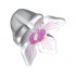 Minifigure, Headgear Hood with 5 Large Petals and Bright Pink and Dark Pink Orchid Flower Pattern: {бял}