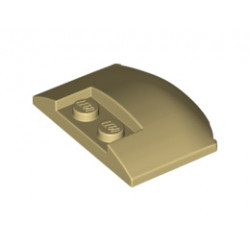 Плочка с дъга 3X4X2/3 със стъдове: {тухлено жълт}