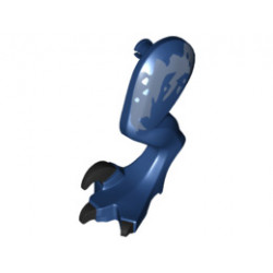 Dinosaur Leg Large (Rear) Raptor Left with Black Pin, Black Claws and Sand Blue Markings Pattern: {земно син}