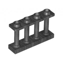 Ограда 1X4x2 с 4 стъда: {титаниево метален}