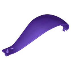 Panel 4 x 4 x 11 Curved Tapered with Clip at Each End: {светло виолетов}