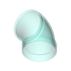 Cylinder Tube, Curved 45 Degrees: {прозрачно светло син}