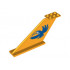 Tail 12 x 2 x 5 with Blue Toucan Bird Pattern on Both Sides: {огнено жълто-оранжев}