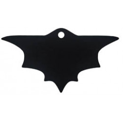 Minifigure, Cape Cloth, Scalloped 7 Points, Wide, Single Top Hole (Batman) - Traditional Starched Fabric: {черен}